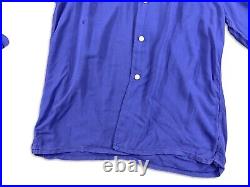 Vintage Sea Islander Designer Collection Shirt Western Loop Collar Blue