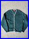 Vintage Sears Mohair Cardigan Cobain Sweater Grunge Fuzzy Men’s Small Green
