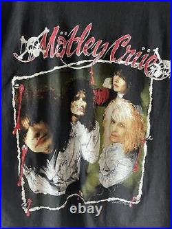 Vintage Single Stitch 1989 Motley Crue Dr. Feelgood Tour Shirt Size XL