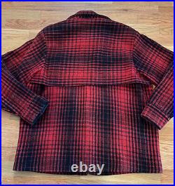 Vintage Skyline Men's Mackinaw Buffalo Plaid Wool Blend Jacket Medium See Pics