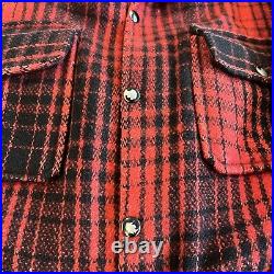 Vintage Skyline Men's Mackinaw Buffalo Plaid Wool Blend Jacket Medium See Pics