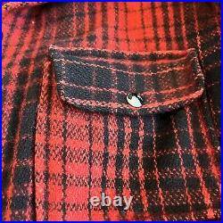 Vintage Skyline Men's Mackinaw Buffalo Plaid Wool Blend Jacket Medium See Pics