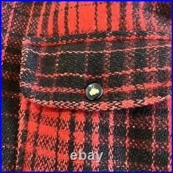 Vintage Skyline Men's Mackinaw Buffalo Plaid Wool Blend Jacket Medium See Pics