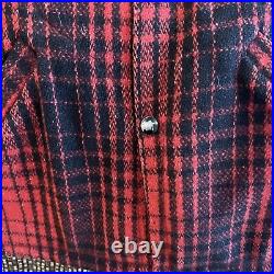 Vintage Skyline Men's Mackinaw Buffalo Plaid Wool Blend Jacket Medium See Pics