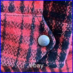 Vintage Skyline Men's Mackinaw Buffalo Plaid Wool Blend Jacket Medium See Pics