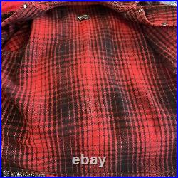 Vintage Skyline Men's Mackinaw Buffalo Plaid Wool Blend Jacket Medium See Pics