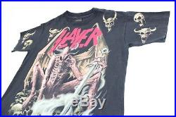 Vintage Slayer All Over Print Shirt Large Seasons In The Abyss Metallica Brockum