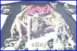 Vintage Slayer All Over Print Shirt Large Seasons In The Abyss Metallica Brockum