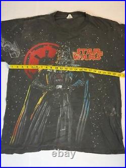 Vintage Star Wars Darth Vader T Shirt All Over Print Rare VTG XL