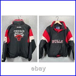 Vintage Starter Chicago Bulls NBA 1990's Pouch Adult Small Zip Pullover Jacket