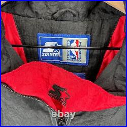 Vintage Starter Chicago Bulls NBA 1990's Pouch Adult Small Zip Pullover Jacket