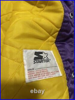 Vintage Starter Los Angeles Lakers Authentic Satin Bomber Jacket 1980's L