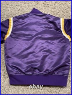 Vintage Starter Los Angeles Lakers Authentic Satin Bomber Jacket 1980's L