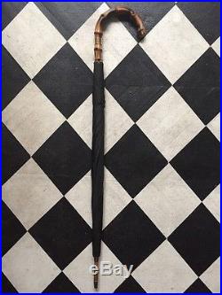 Vintage Swaine Adeney Brigg black umbrella London Henry Poole Whangee Savile Row