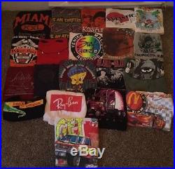 Vintage T-Shirt Lot Of 40 Nascar Looney Tunes Pepsi Travel 80s 90s WCW Harley