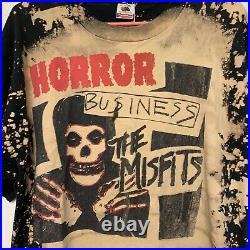 Vintage The Misfits Horror Business T-shirt 90s Single Stitch Bleach Punk Band