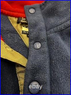 Vintage Tommy Hilfiger BIG FLAG SPELL OUT Size M Fleece Pullover Sweater Jacket