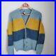 Vintage Towncraft Mohair Cardigan Cobain Sweater Grunge Fuzzy Men’s Medium Blue