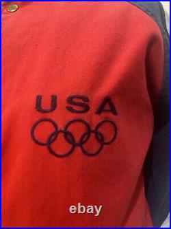 Vintage USA Olympics Varsity Style Jacket JCPenney Exclusive Men's Size Medium