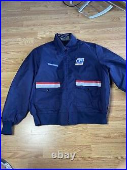 Vintage USPS Letter Carrier Waterproof Winter Jacket Full Zip Made In USA XL