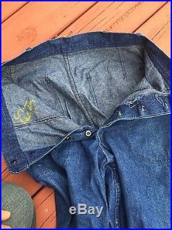 Vintage US Navy Denim Dungarees Jeans WWII Military 32 or 31 button fly