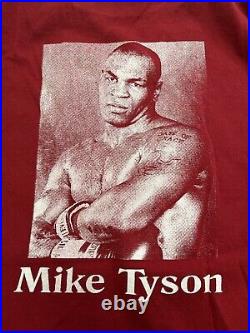 Vintage VTG Mike Tyson Front Back Graphic Tee Tultex Cotton Shirt Tagged Size 2X