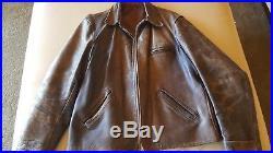 Vintage Vtg 1930’s 30’s 1/2 Belt Buckle Back Leather Jacket
