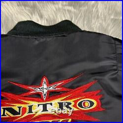 Vintage WCW Wrestling Monday Nitro Girls Black Bomber Jacket Size Small