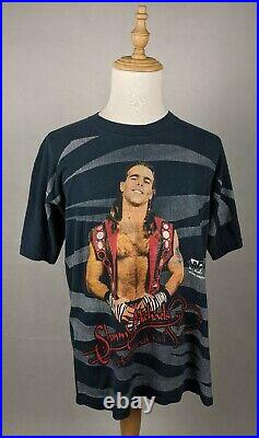 Vintage WWF Shawn Michaels Heartbreak Kid All Over Print T Shirt XL