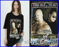 Vintage WWF Wrestlemania X-Seven The Rock Stone Cold Steve Austin T shirt XXL