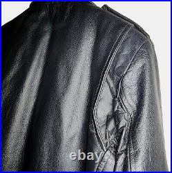 Vintage Wilsons Black Leather Motorcycle Jacket Men's Med 6330.01 FMC Thinsulate