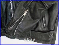 Vintage Wilsons Black Leather Motorcycle Jacket Men's Med 6330.01 FMC Thinsulate