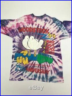 Vintage Woodstock T Shirt Size XL 90s Rap Tee VTG Tye Dye Metallica Cypress Hill