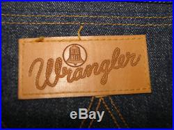 Vintage Wrangler Blue Bell Jeans Mens Sanforized never worm 1950s Sz 34X35