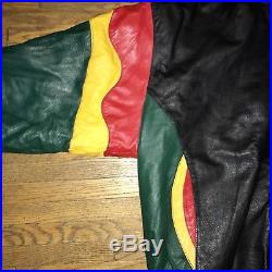 Vintage YO Brother leather jacket 90s Rap Hip Hop NWOT SZ M/L MLK MALCOLM X RARE