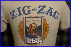 Vintage ZIG ZAG MAN THIN T-SHIRT Small Screen Stars 80s WEED ROLLING PAPER Herb