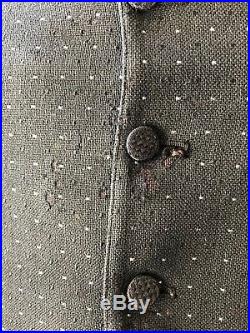 Vintage bespoke edwardian 1920's black waistcoat size 36 38 reg