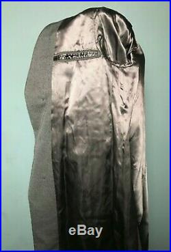 Vintage bespoke grey Savile row wool overcoat size 40 42