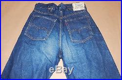 Vintage denim 1930's 1940's LEVI'S 701 buckle back jeans pants 28 x 34 Big E