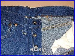Vintage denim 1930's 1940's LEVI'S 701 buckle back jeans pants 28 x 34 Big E