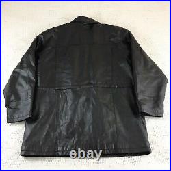 Vintage fleur de peau vintage leather coat diffuse par lambskin black size 52