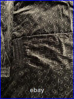 Vintage gucci monogram bootleg velour track full zip jacket mens 2XL