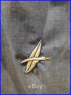 Vintage mens shirt loop collar cabana wear 50s Bird bowling shirt Rockabilly