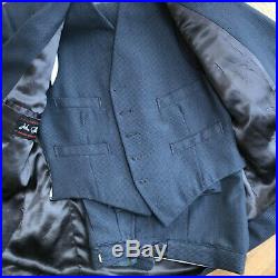 Vintage mens suit 1940s 50s de-mob style button fly size 36-38 3-piece