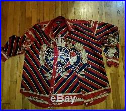 Vintage polo ralph lauren stadium indian p wing ski rare 92 crest shirt sz L