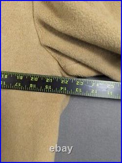 Vntg 80s 90s Perry Ellis Camel Tan Cashmere Wool Double Breasted Coat Sz 44 USA