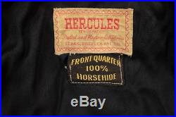 Vtg 1940s/1950s Hercules Horsehide Leather Jacket Small motorcycle biker harley