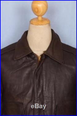 Vtg 1940s HERCULES Sears HORSEHIDE Leather Flight Motorcycle Jacket Large