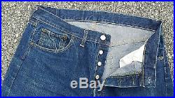 Vtg 1960's Levis 501 s Selvedge Denim Jeans Big E Levi Strauss 32 x 31.5