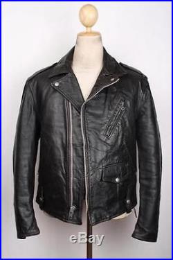 Vtg 1960s BECK Steerhide Leather 999'One Star' Motorcycle Jacket Size 42
